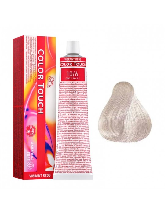 Colore 10/6 Biondo Platino Violetto Vibrant Reds Color Touch 60 ml – Wella Professionals